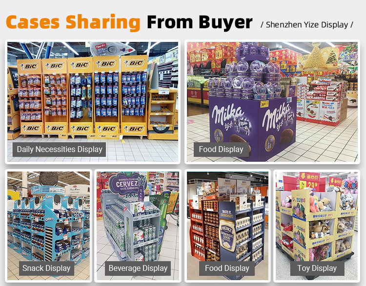 Customized Corrugated Pop Display Manufactures Retail Cardboard Floor Display Rack Stand 32 详情页设计 202406131 06
